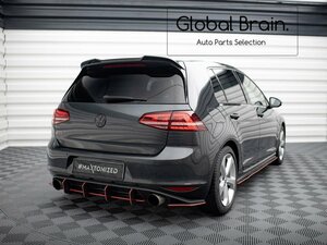 フォルクスワーゲン ゴルフ7 前期 7.5 後期 R GTI リア ルーフ スポイラー / ウイング トリム エクステンション ディフューザー キャップ