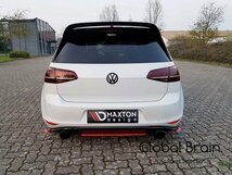 フォルクスワーゲン ゴルフ7 GTI クラブスポーツ リア サイド スプリッター スパッツ / スポイラー バンパー アンダー ディフューザー_画像1