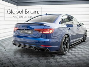 アウディ A4 B9 中期 Sライン リア サイド スプリッター スパッツ /サイド アンダー スポイラー バンパー ディフューザー