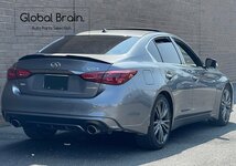 日産 スカイライン V37 Q50 セダン リア トランク スポイラー / ウィング テール リップ エクステンション カバー トリム エアロ 284VC_画像1