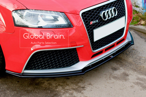 2011- 2012 アウディ RS3 フロント スプリッター スポイラー V1/ リップ エプロン バンパー ディフューザー スカート エアロ