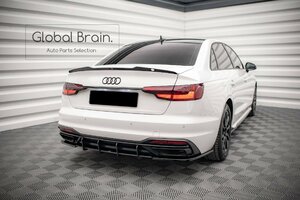 アウディ A4 B9 後期 アドバンスド リア センター ディフューザー フィン / センター スプリッター スポイラーバランス アンダー レーシン