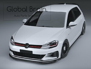 フォルクスワーゲン ゴルフ 7.5 GTI 後期 フロント リップ スポイラー/フロント スプリッター エプロン バンパー ディフューザー スカート