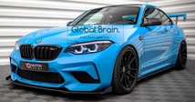 BMW M2 F87 フロント リップ スポイラー+ ウィングレット/ フロント スプリッター エプロン バンパー ディフューザー レーシング_画像1