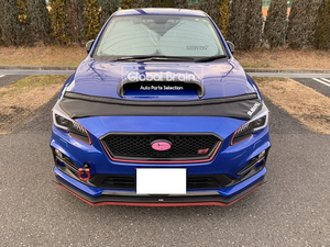 ロゴ有 即納 スバル レヴォーグ STI スポーツ フードブラ ノーズ ボンネット カバー/ フロント バンパー エンド マスク カバー バグ トリム