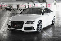 アウディ RS7 4G C7 後期 フロント リップ スポイラー V4/ フロント スプリッター エプロン バンパー ディフューザー スカート エアロ_画像1