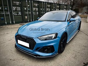 アウディ RS5 F5 後期 フロント リップ スポイラー/ フロント スプリッター バンパー ディフューザー スカート エアロ