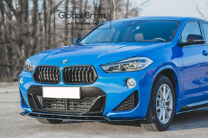 BMW X2 F39 M35i フロント バンパー リップ スポイラー/ アンダー スプリッター エプロン ディフューザー フラップ