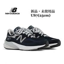 NEWBALANCE ニューバランス M990NV6 990V6 ネイビー メンズスニーカー US7_画像1