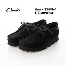 Clarks クラークス Wallabee gtX ワラビー ゴアテックス ブラックスエード レディースシューズ モカシン UK4_画像1