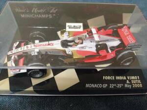 1/43 MINICHAMPS 2008年モナコGP フォースインディアVJM01#20 A・スーティル　【カスタム】