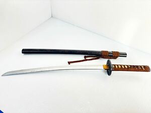 模造刀 日本刀 刀剣 模擬刀 居合刀 太刀 拵 小道具 武具 こしらえ 鮫皮　銘不明　48.5cm