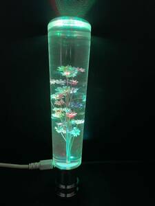 数量限定価格　水中花シフトノブLEDイルミネーション20cm　デコトラ 軽トラ　街道レーサー 旧車 カスタムカー　ドリフト　シフトノブ延長