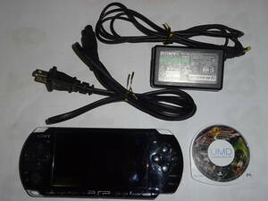 ソニー PSP3000 本体＋充電器・ソフト１本 中古作動品・モンスターハンター