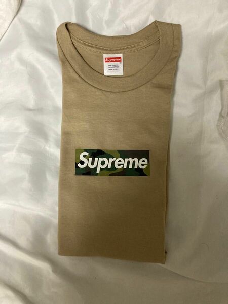 Supreme Box Logo Tee Khaki L 送料無料 シュプリーム ボックスロゴ カモ