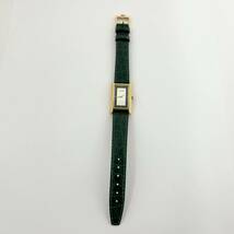 14544/ GUCCI 2600Lグッチ 緑グリーン 革ベルト ゴールド 腕時計_画像5
