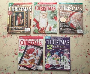 44364/クリスマス特集 Cross Stitch Christmas 5冊セット アメリカの刺繍・クロスステッチ 洋雑誌 Better Homes and Gardens 刺しゅう