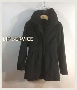 #LIP SERVICE Lip Service # теплый с хлопком пальто черный женский размер : 3*T-375