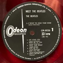 【矢印帯付！】激レア!ミート・ザ・ビートルズ Meet The Beatles 補充票付　赤盤　odeon OR-8026 LP ペラジャケ john lennon OBI JPN_画像3