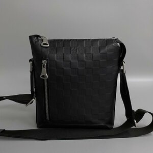 1円 極 美品 LOUIS VUITTON ルイヴィトン ディスカバリーメッセンジャー BB ダミエ アンフィニ レザー ショルダーバッグ メンズ 43295