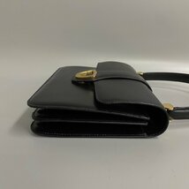 1円 極 美品 希少品 GUCCI オールドグッチ グッチ ヴィンテージ GG ロゴ 金具 カーフレザー 本革 ハンドバッグ ブラック 黒 16853_画像5