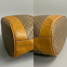 美品 GUCCI オールドグッチ グッチ ヴィンテージ マイクロ GG ロゴ レザー 本革 巾着 ミニ ショルダーバッグ ポシェット ブラウン 20209_画像6