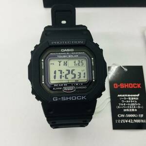 ★1円売切★●中古品● GW-5000U-1JF CASIO G-SHOCK（ジーショック）ブラック メンズ ウレタンベルト ソーラー電波