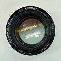 ◆ MINOLTA MC ROKKOR F1.2 58mm カメラレンズ 単焦点 マニュアル ミノルタ_画像2