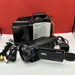 ◆ SONY デジタル4Kビデオカメラ ハンディカム FDR-AX100 ZEISS Vario-Sonnar T* 2.8/9.3-111.6 通電確認済 ソニー