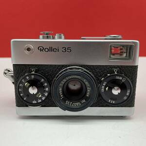 □ Rollei 35 コンパクトカメラ フィルムカメラ Tessar F3.5 40mm シャッター、露出計OK 動作確認済 ローライ