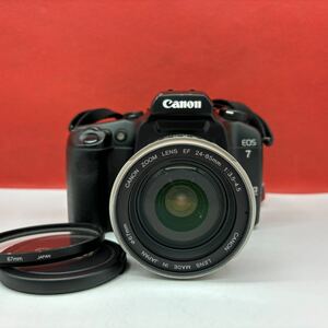 ◆ Canon EOS7 フィルムカメラ 一眼レフカメラ ボディ ZOOM LENS EF 24-85mm F3.5-4.5 レンズ 動作確認済 キャノン