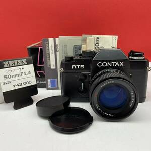 □ CONTAX RTS ボディ フィルムカメラ 一眼レフカメラ Carl Zeiss Planar 50mm F1.4 T* レンズ 動作確認済 コンタックス