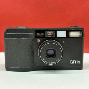 ◆ RICOH GR1s コンパクトフィルムカメラ ブラック 28mm F2.8 動作確認済 シャッター、フラッシュOK リコー
