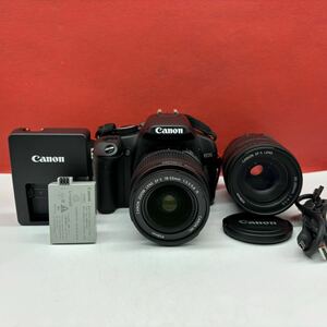 ◆ Canon EOS Kiss X2 デジタル一眼レフカメラ ボディ EF-S 18-55mm F3.5-5.6 IS / 55-250mm F4-5.6 動作確認済 キャノン