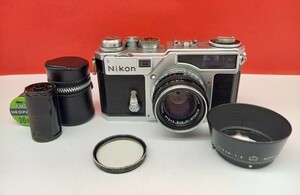 ■Nikon SP ボディ NIKKOR-H F2 5cm レンズ フィルムカメラ レンジファインダー 動作確認済 シャッターOK ニコン