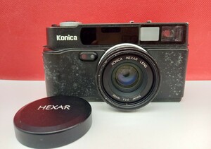 ■ KONICA HEXAR black コンパクトフィルムカメラ 35mm F2.0 現状品 ジャンク コニカ