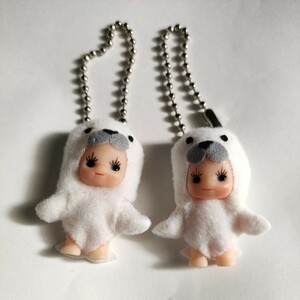  new goods unused regular goods sea. animal series region limitation seal kewpie doll strap white 2 piece set 