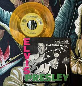 ELVIS PRESLEY Yellow vinyl 7inch BLUE SUEDE SHOES ロカビリー