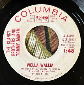 The Clancy Brothers And Tommy Makem US Promo 7inch Wild Rover / Wella Wallia .. Irish