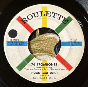 Hugo And Luigi With Their Brass Band & Chorus US Original 7inch 76 Trombones / Twilight In Tennessee