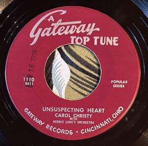 Carol Christy Eileen Scott With Herbie Layne's Orchestra US Original 7inch Unsuspecting Heart / How Important Can It Be..