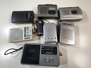 ★まとめ売り ポケットラジオ カセットレコーダー 電池充電器 ゴルフスコープ 8点セット SONY Panasonic aiwa など 中古品 管理kame198