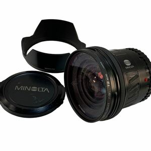 ★MINOLTA ミノルタ AF 20 カメラレンズ AF 20㎜ 1:2.8(22) レンズフィルター Kenko MC SKYLIGHT 1B 72㎜ 一眼レフ フード付 中古 管理J366