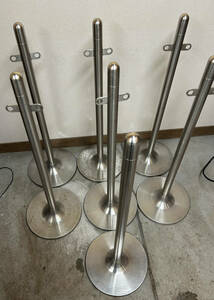  lion paul (pole) barricade stainless steel 7 pcs set LION PS-38SL partition stand 