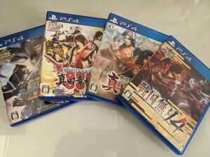 PS4ソフト ソフト ゲーム 戦国BASARA4皇 戦国無双4 戦国無双真田丸 戦国BASARA真田幸村伝 中古商品 説明文必須 動作確認済み 4本セット 