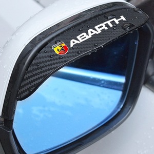 ミラーシェード ２個セット ABARTH アバルト サイド 鏡 車 カーボンブラック 雨避け ★新品送料無料★ 695 595 500 124 Spider PUNTO