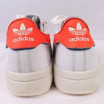 SUPERSTAR AYOON W 28.0cm/adidas スーパースター アディダス スニーカー 白 ホワイト 青 赤 中古 古着 レディース ad4708_画像2