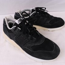 580 ニューバランス 27.5cm/new balance 黒 ブラック 白 中古 古着 スニーカー メンズ yy8603_画像6