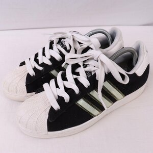 SUPERSTAR Ⅱ 26.0cm/adidas スーパースター2 アディダス スニーカー 黒 ブラック 白 中古 古着 メンズ ad4727