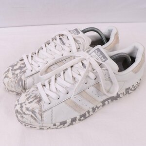 SUPERSTAR MARBLE 28.0cm/adidas スーパースター アディダス スニーカー 白 ホワイト グレー マーブル 中古 古着 メンズ ad4737